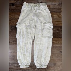 Gilded Intent Buckle Sage Mineral Wash Cargo Sweatpants Joggers Small